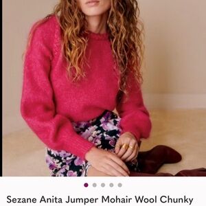Sezane Annita Jumper Raspberry - Size XXL